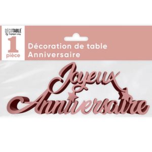 Anniversaire, décoration de table, rose gold