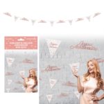 Anniversaire, guirlande fil, rose gold