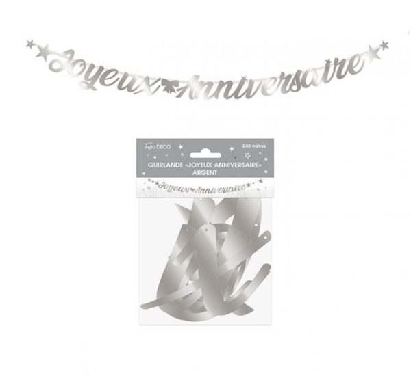 Anniversaire, lettres, joyeux anniversaire, argent, 2.5