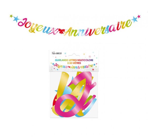 Anniversaire, lettres, joyeux anniversaire, multi, 2.5