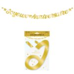 Anniversaire, lettres, joyeux anniversaire, or