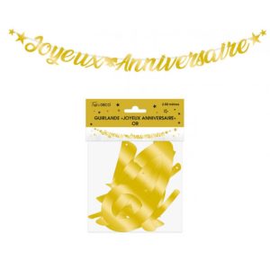 Anniversaire, lettres, joyeux anniversaire, or, 2.5 m