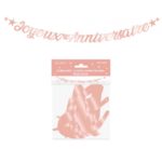 Anniversaire, lettres, joyeux anniversaire, rose gold