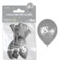 Anniversaire adulte, ballons, argent, 18 ans