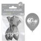 Anniversaire adulte, ballons, argent, 60 ans