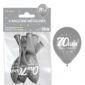 Anniversaire adulte, ballons, argent, 70 ans