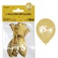 Anniversaire adulte, ballons, or, 18 ans