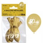 Anniversaire adulte, ballons, or, 50 ans