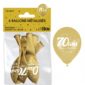Anniversaire adulte, ballons, or, 70 ans