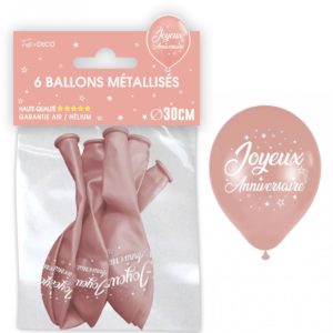 Anniversaire adulte, ballons, rose gold