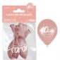 Anniversaire adulte, ballons, rose gold, 40 ans