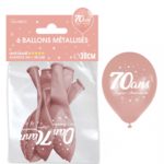 Anniversaire adulte, ballons, rose gold, 70 ans