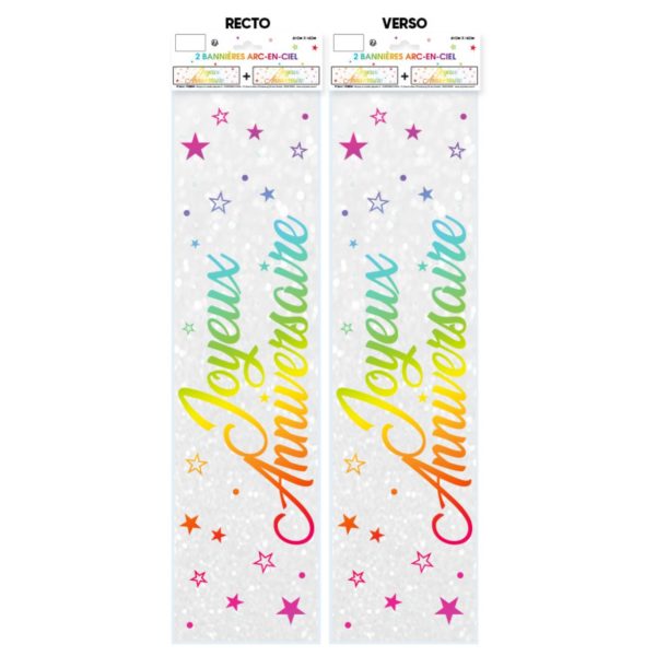 Anniversaire adulte, bannières, multicolore