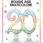Anniversaire adulte, bougies, 20 ans