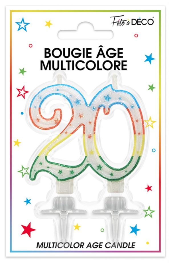 Anniversaire adulte, bougies, 20 ans