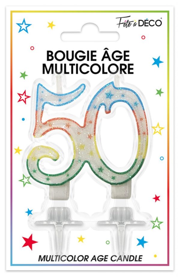 Anniversaire adulte, bougies, 50 ans