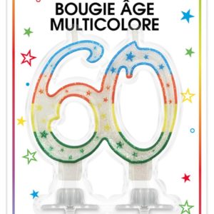 Anniversaire adulte, bougies, 60 ans