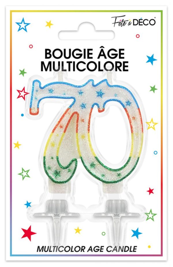 Anniversaire adulte, bougies, 70 ans
