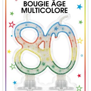 Anniversaire adulte, bougies, 80 ans