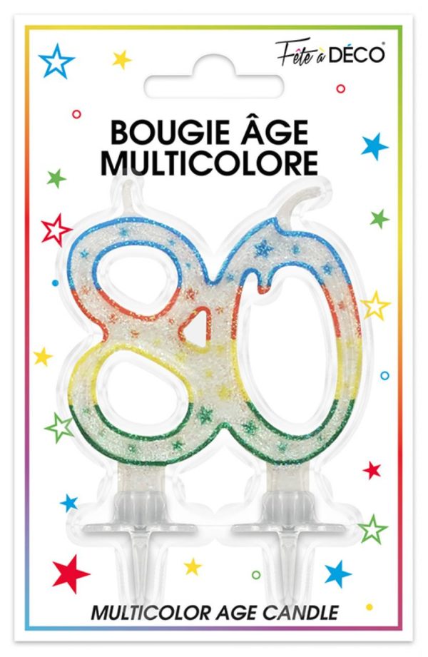 Anniversaire adulte, bougies, 80 ans