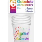 Anniversaire adulte, gobelets, multicolore, joyeux anniversaire