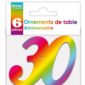 Anniversaire adulte, ornement de table, multicouleurs, 30