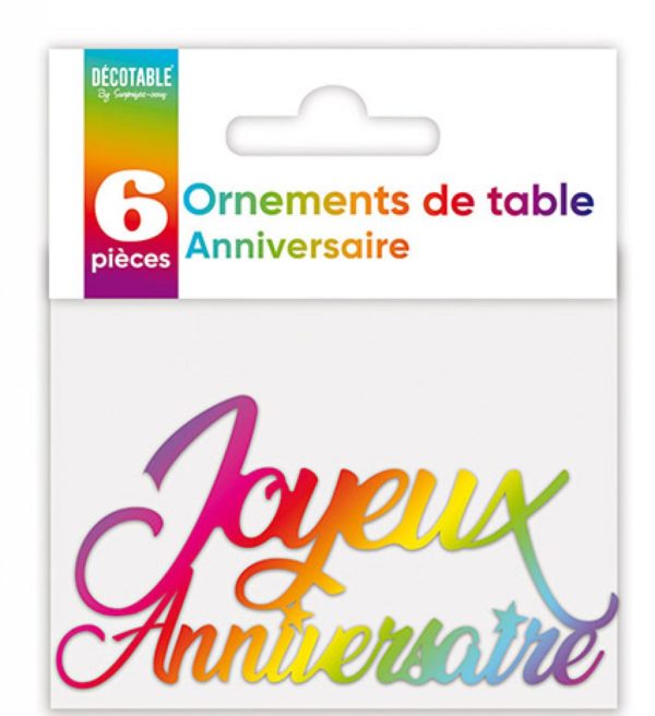 Anniversaire adulte, ornement de table, joyeux anniversaire