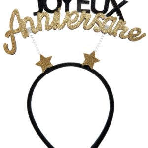 Anniversaire adulte, serre tête, or