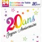 Anniversaire adulte, serviettes, 20 ans