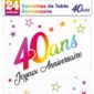 Anniversaire adulte, serviettes, 40 ans