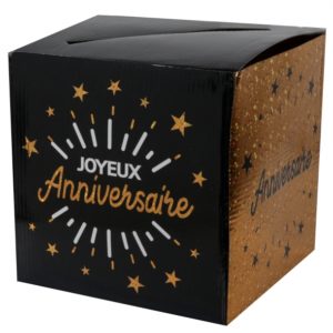 Anniversaire adulte, tirelire, dorée