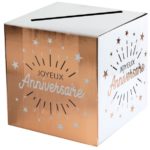 Anniversaire adulte, tirelire, rose gold