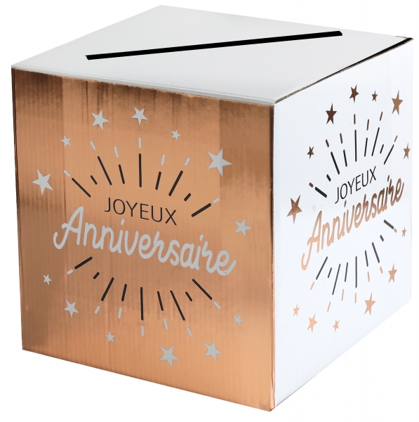 Anniversaire adulte, tirelire, rose gold
