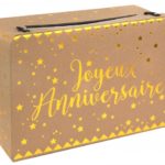 Anniversaire adulte, tirelire, kraft