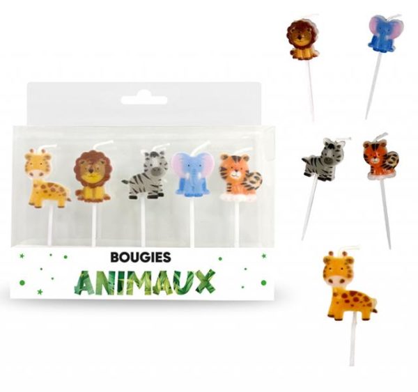 Anniversaire enfant, animaux, bougies