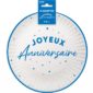 ARTICLES DE FETE-ANNIVERSAIRE-ANNIVERSAIRE BLEU-ASSIETTES 18CM ANNIVERSAIRE