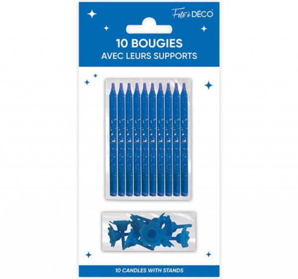 ARTICLES DE FETE-ANNIVERSAIRE-ANNIVERSAIRE BLEU-BOUGIES ANNIVERSAIRE