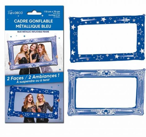 ARTICLES DE FETE-ANNIVERSAIRE-ANNIVERSAIRE BLEU-CADRE GONFLABLE BLEU