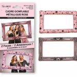ARTICLES DE FETE-ANNIVERSAIRE-ANNIVERSAIRE BLEU-CADRE GONFLABLE ROSE