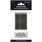 ARTICLES DE FETE-ANNIVERSAIRE-ANNIVERSAIRE NOIR-BOUGIES ANNIVERSAIRE