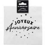 ARTICLES-DE-FETE-ANNIVERSAIRE-ANNIVERSAIRE-NOIR-SERVIETTES-ANNIVERSAIRE