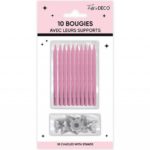ARTICLES DE FETE-ANNIVERSAIRE-ANNIVERSAIRE ROSE-BOUGIES ANNIVERSAIRE