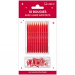 ARTICLES DE FETE-ANNIVERSAIRE-ANNIVERSAIRE ROUGE-BOUGIES ANNIVERSAIRE