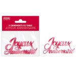 ARTICLES-DE-FETE-ANNIVERSAIRE-CONFETTIS JOYEUX ANNIVERSAIRE ROUGE-ANNIVERSAIRE-ROUGE