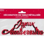 ARTICLES-DE-FETE-ANNIVERSAIRE-DECORATION DE TABLE ROUGE-ANNIVERSAIRE-ROUGE-