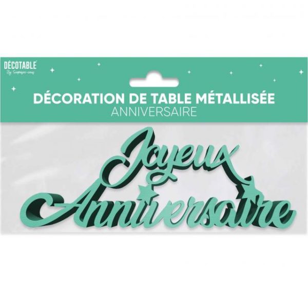 ARTICLES-DE-FETE-ANNIVERSAIRE-DECORATION DE TABLE VERT MENTHE-ANNIVERSAIRE-VERT MENTHE