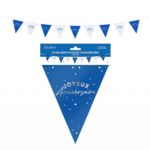 ARTICLES-DE-FETE-ANNIVERSAIRE-GUIRLANDE FANIONS ANNIVERSAIRE BLEU-ANNIVERSAIRE-BLEU