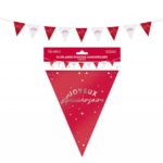 ARTICLES-DE-FETE-ANNIVERSAIRE-GUIRLANDE FANIONS ANNIVERSAIRE ROUGE-ANNIVERSAIRE-ROUGE