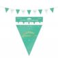 ARTICLES-DE-FETE-ANNIVERSAIRE-GUIRLANDE FANIONS ANNIVERSAIRE VERT MENTHE-ANNIVERSAIRE-VERT MENTHE
