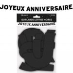 ARTICLES-DE-FETE-ANNIVERSAIRE-GUIRLANDE JOYEUX ANNIVERSAIRE NOIR-ANNIVERSAIRE-NOIR